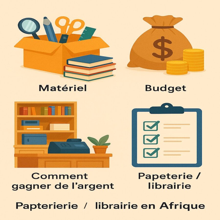 Comment ouvrir une papeterie/librairie en Afrique : matériels et budget 