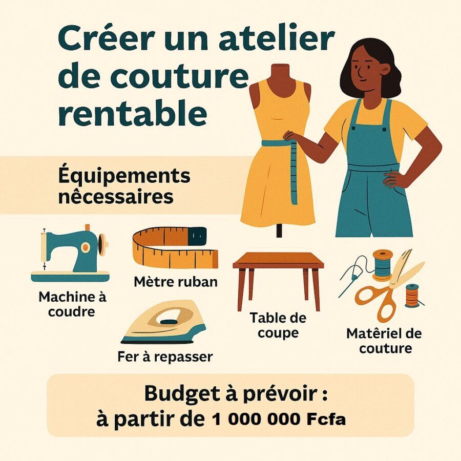 Ouvrir un atelier de couture rentable : budget et équipements nécessaires