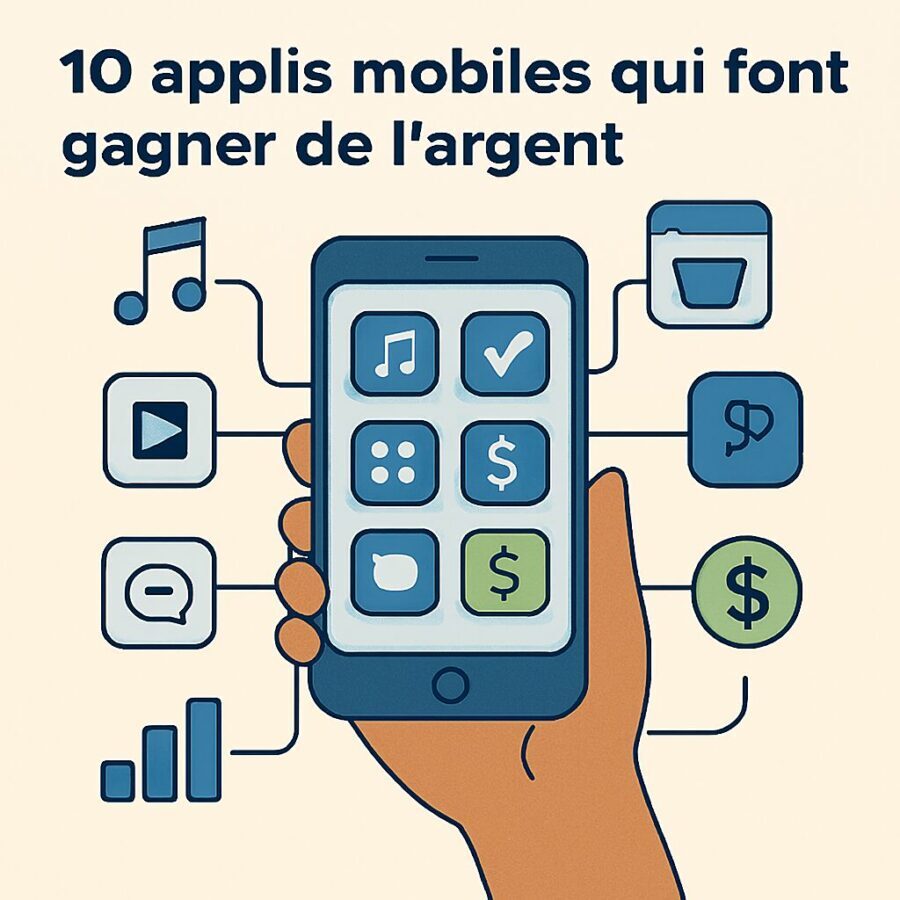 10 applis mobiles qui font gagner de l’argent en 2026