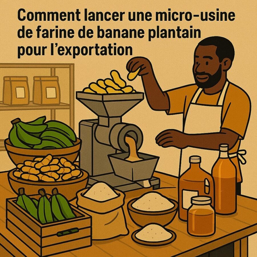 Comment lancer une micro-usine de farine de banane plantain pour l’exportation