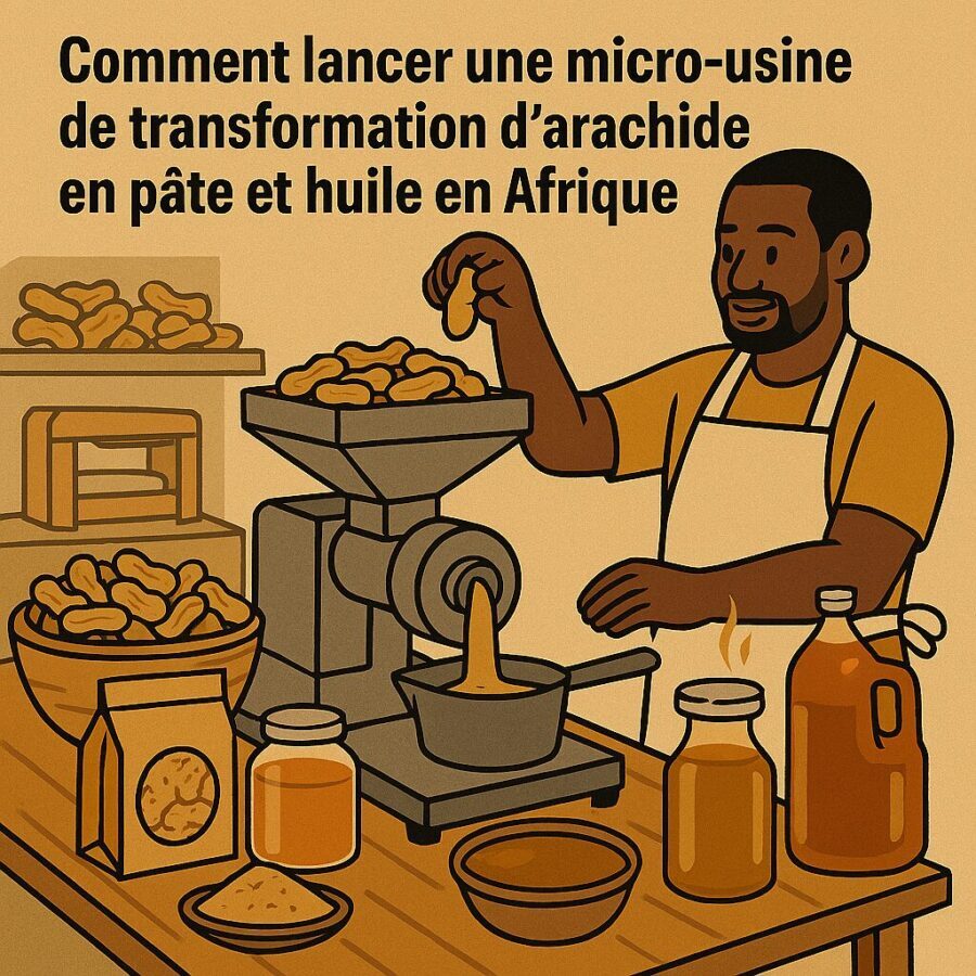 Comment lancer une petite usine de transformation d’arachide en pâte et huile en Afrique