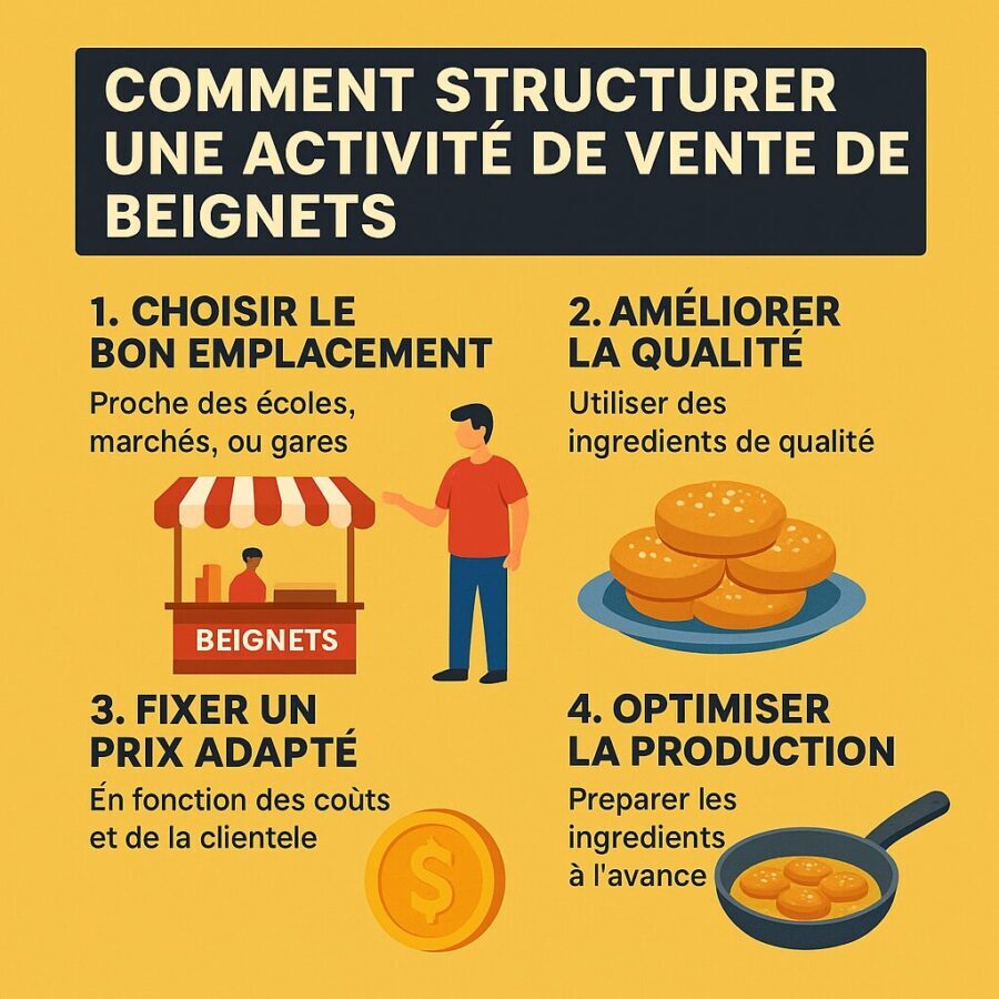 Comment structurer une activité de vente de beignets pour gagner plus