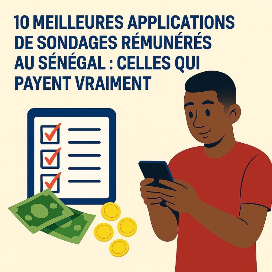 10 meilleures applications de sondages rémunérés au Sénégal (2026)