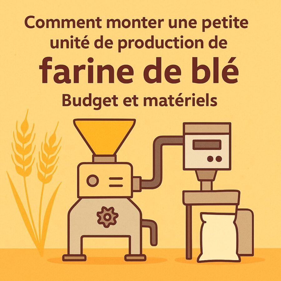 Comment monter une micro-usine de production de farine de blé : Budget et matériels