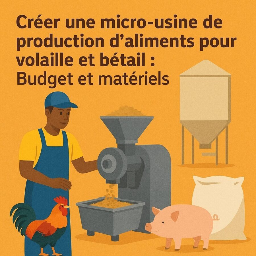 Créer une micro-usine de production d’aliments pour volaille et bétail : Budget et matériels