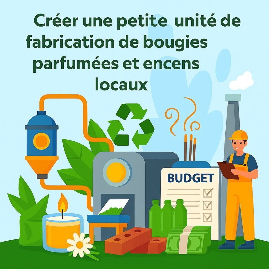 Créer une petite unité de fabrication de bougies parfumées et d’encens locaux : budget et matériels