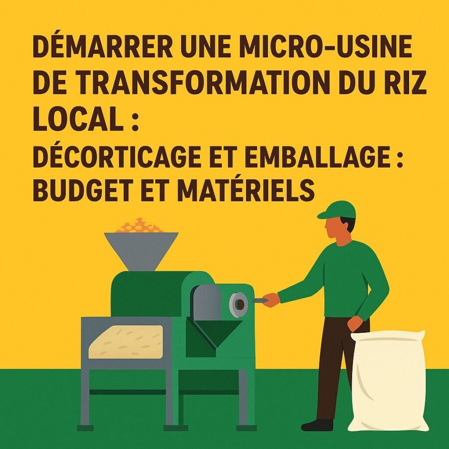 Démarrer une micro-usine de transformation du riz local : décorticage et emballage