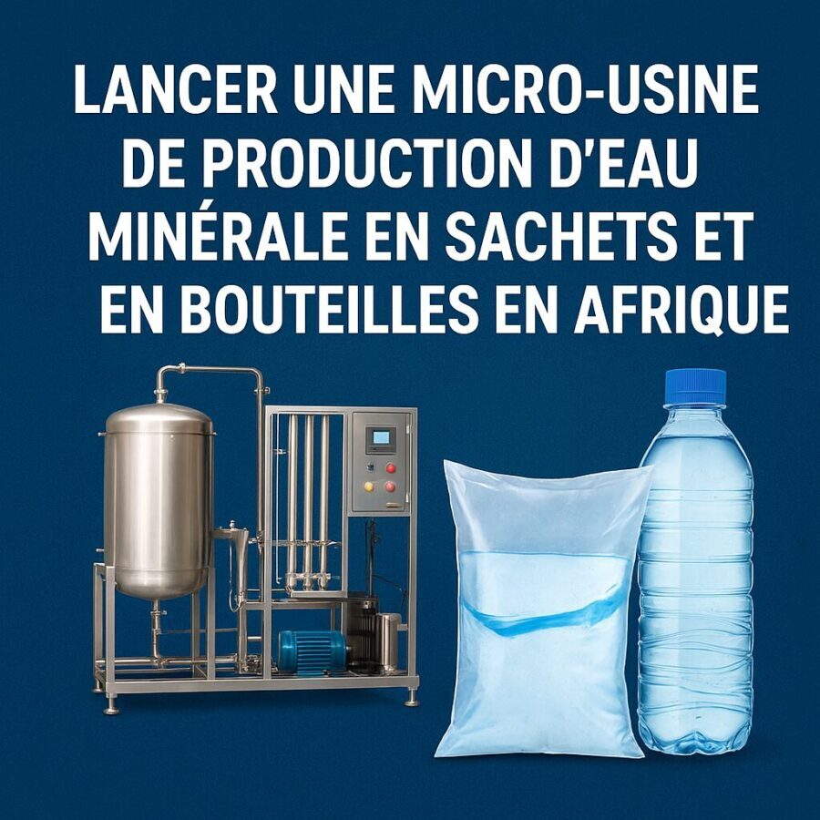 Lancer une Micro-usine de production d’eau minérale en Afrique : Budget et matériels