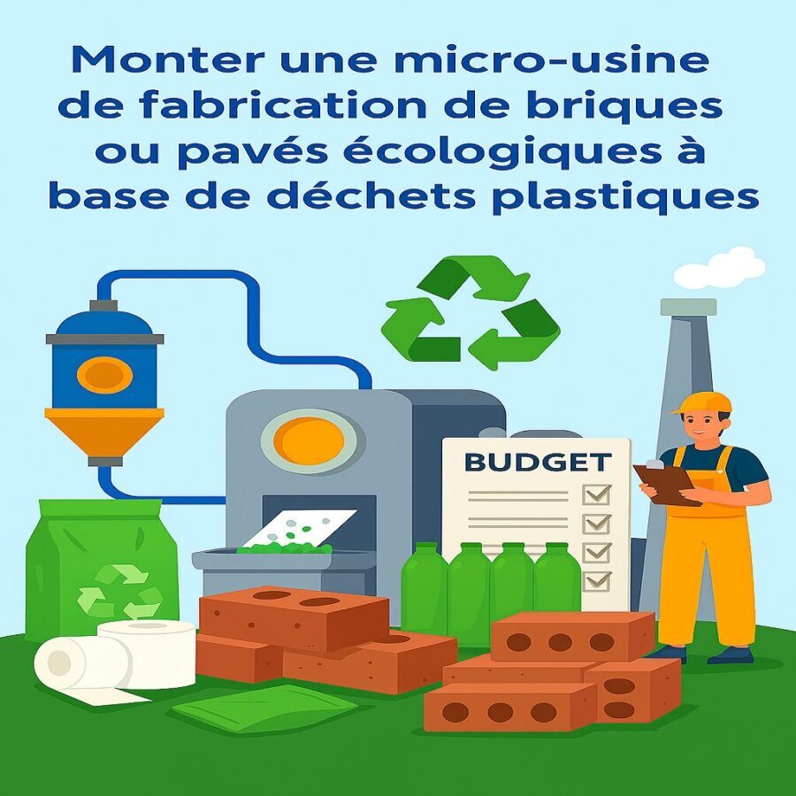 Lancer une micro-usine de fabrication de briques ou pavés écologiques : budget et matériels