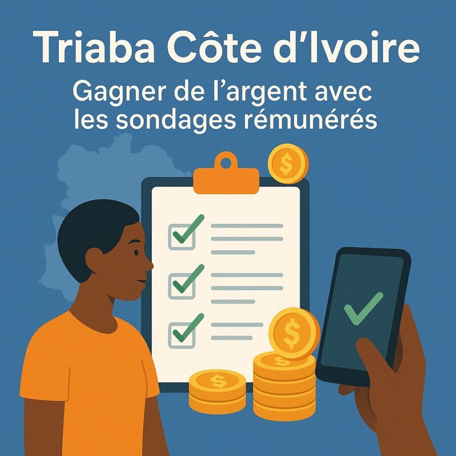 Triaba Côte d’Ivoire : Guide complet pour gagner de l’argent avec les sondages rémunérés