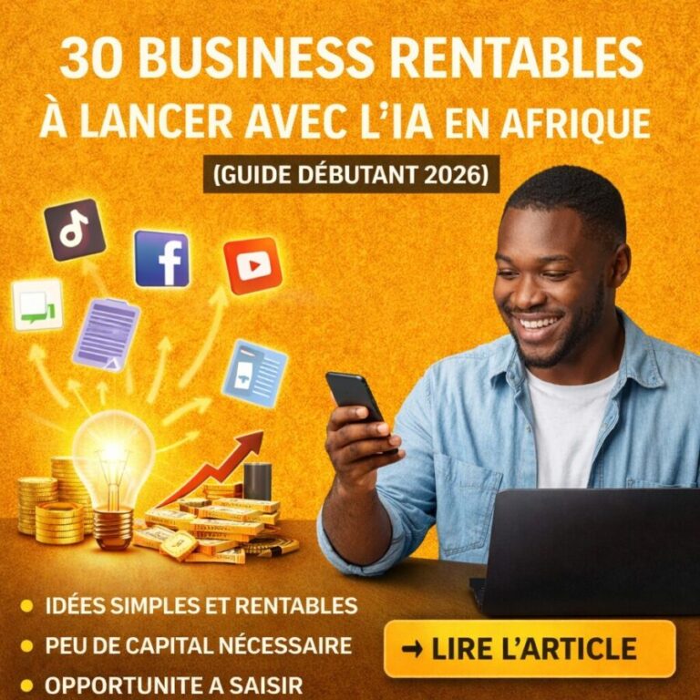 30 business rentables à lancer avec l’IA en afrique